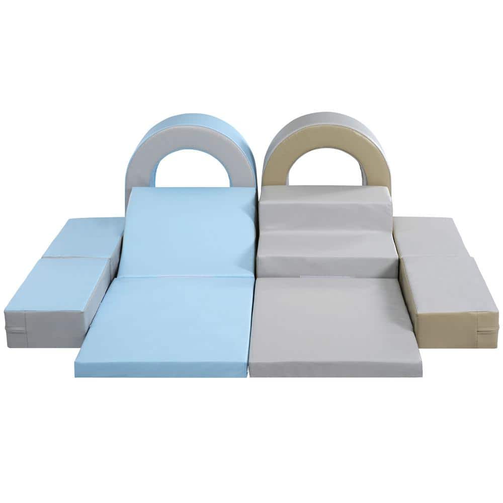 Colorful 10 in. 1 Soft Climb and Crawl Foam Playset, Indoor Active Play Structure