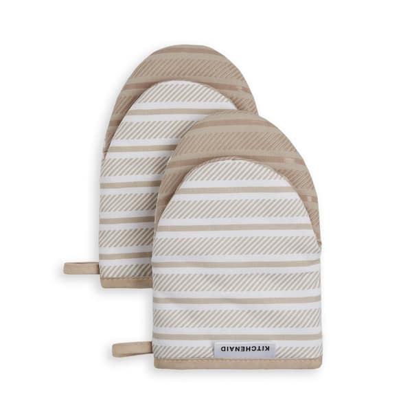 KitchenAid Albany Cotton Tan Mini Mitt 2 Pack