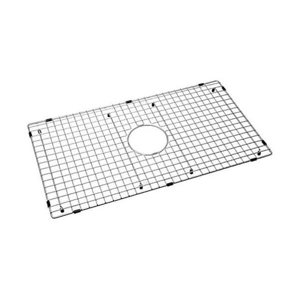 29.5 in. L x 15.7 in. W Sink Bottom Grid Center Drain Corner Radius 3/8 in Stainless Steel Sink Protector