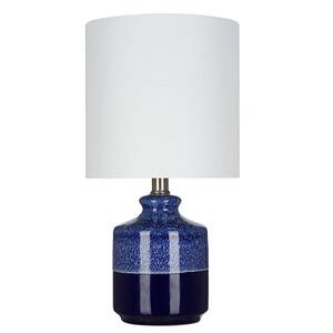 15 in. Blue Ceramic Accent Lamp
