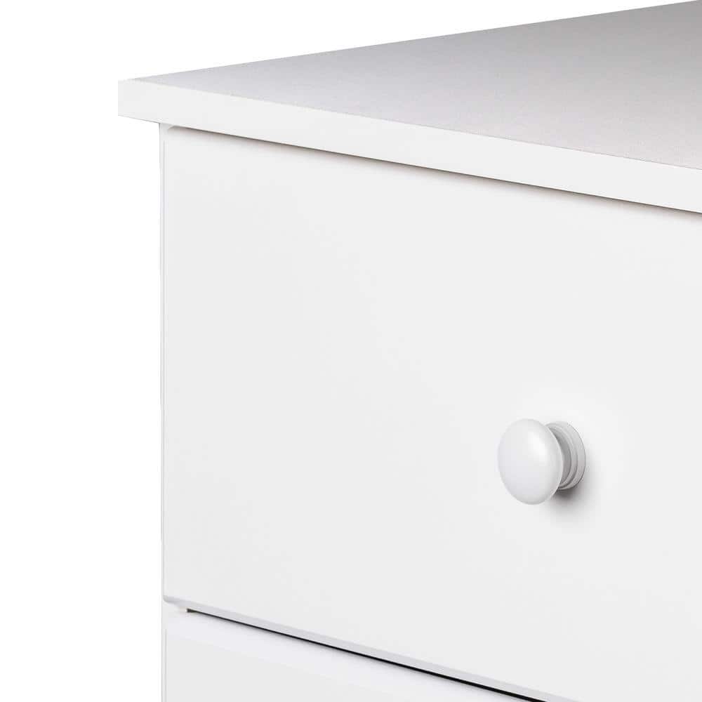 White Double Dresser with Extra Deep Drawers and Roller Glides
