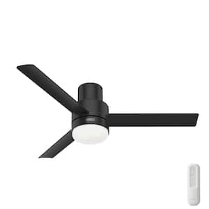Gilmour 52 in. Indoor/Outdoor Matte Black Ceiling Fan with Light Kit and Remote Included