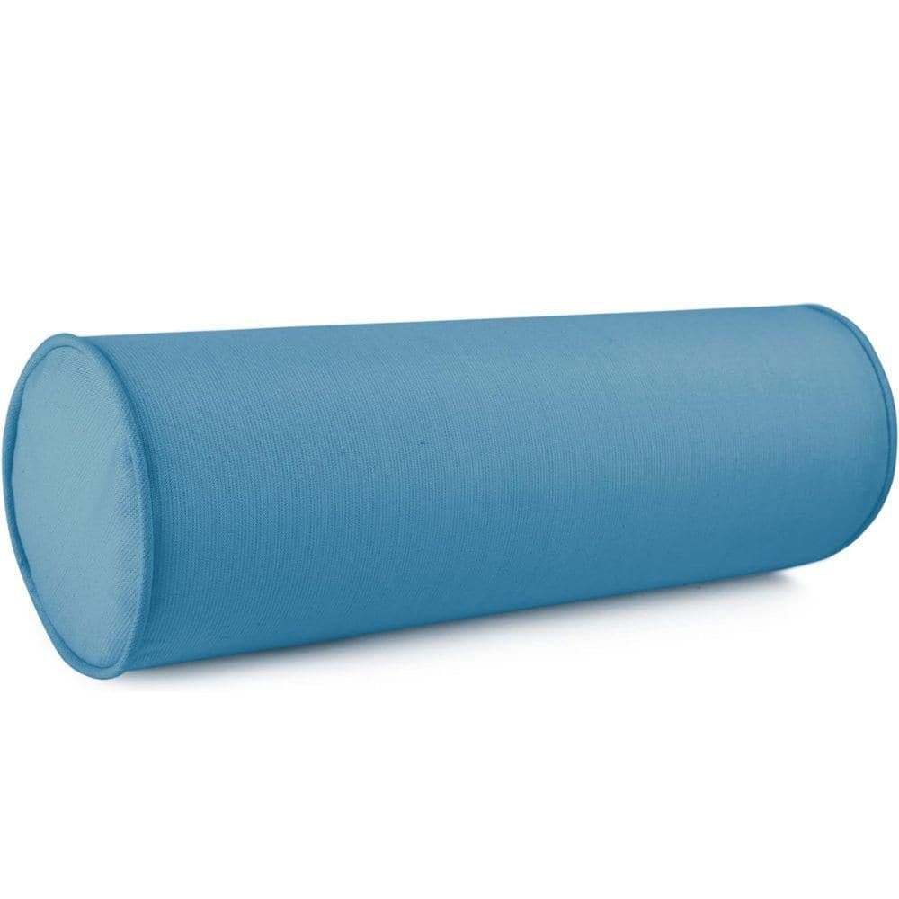 Sunbrella Zippered Neck Bolster Pillow, for Couch and Bed, Decorative Round Outdoor Throw Pillow Peacock Blue (Set of 2) price history on PriceWatchPro
