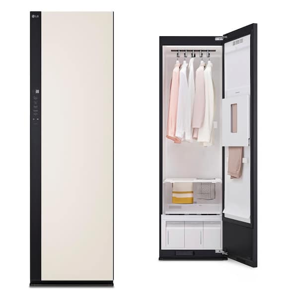 78 in. Styler SMART Steam Closet in Beige with Dual TrueSteam Technology, Dynamic Moving Hanger & Dual Inverter Heatpump