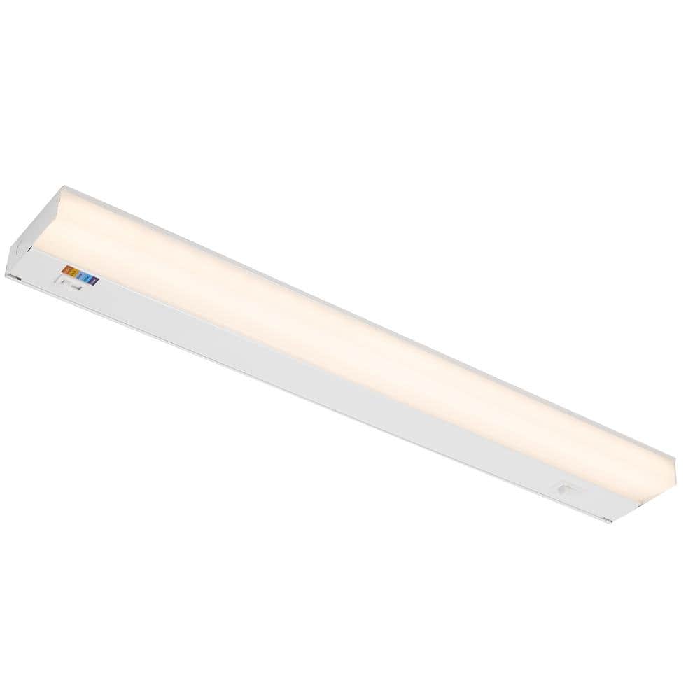 24" White Gloss LED Under Cabinet Light with Color Changing