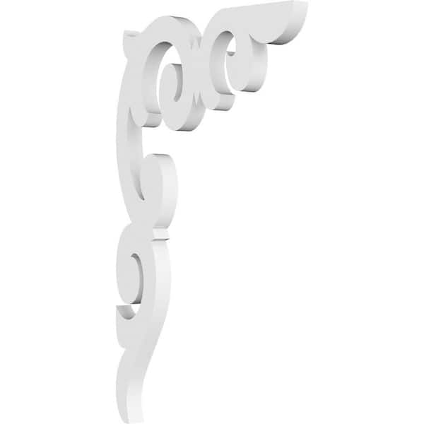 Ekena Millwork 5/8 in. W x 15/8 in. H x 6 1/2 in. D PVC Brontes Bracket