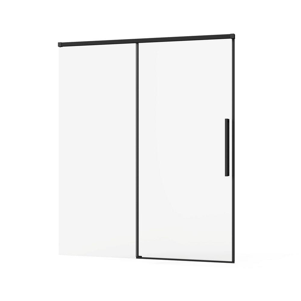 "Matte Black 48"" W x 72"" H Semi-Frameless Glass Sliding Shower Door with 1/4"" (6mm) Thick Tempered Clear Glass" price history on PriceWatchPro