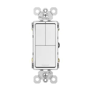 radiant 15 Amp 120-Volt 3-Switch 3-Way Plus 2 Single-Pole Combination Decorator Rocker Light Switch, White