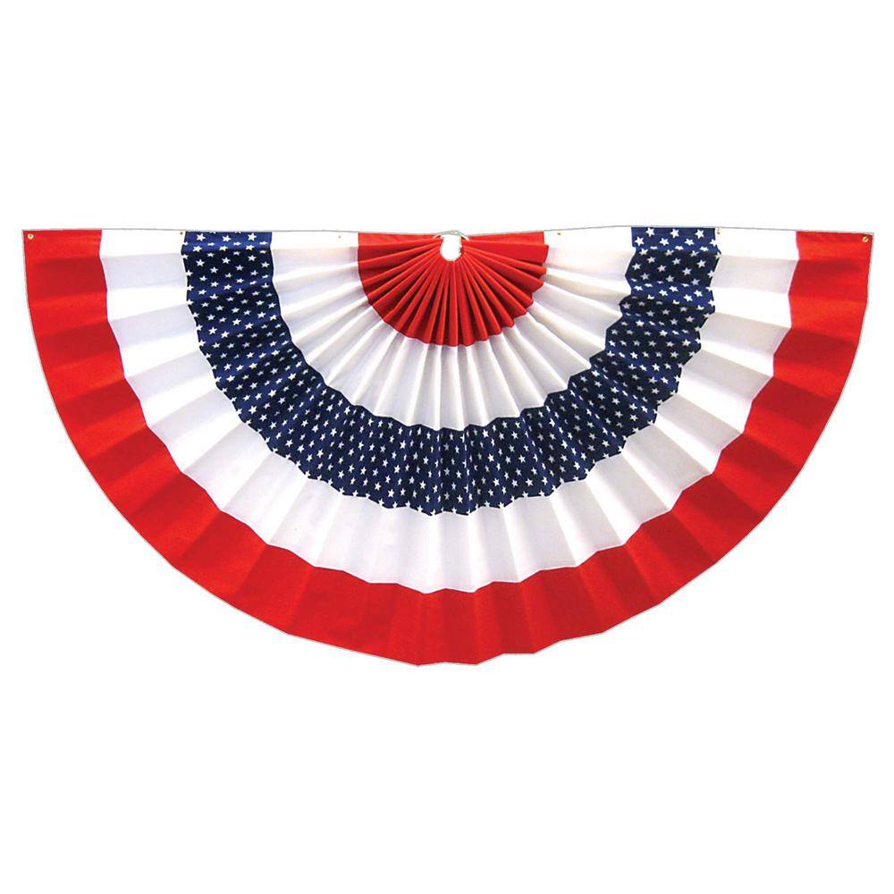 Amscan 36 in. x 72 in. Patriotic Flocked Star Bunting 247947 The Home