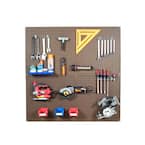 24 in. x 48 in. Heavy Duty Brown Pegboard Wall Organizer (Set of 2)