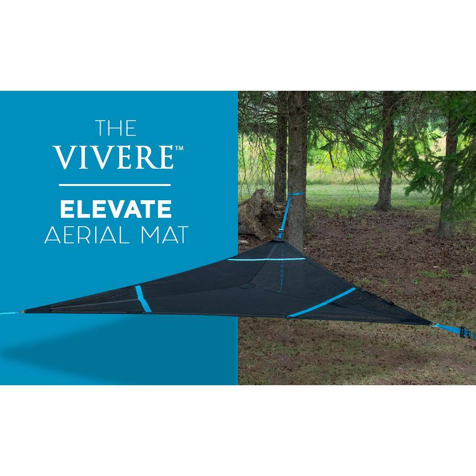Elevate Black and Blue Polyester Mesh Hammock Bed