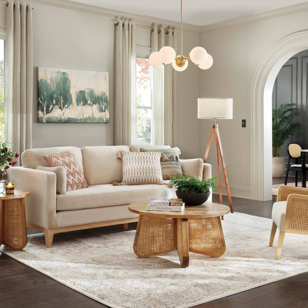 Elevated Ivory Sand Oriental Reversible Area Rug 7'11" x 10'6"