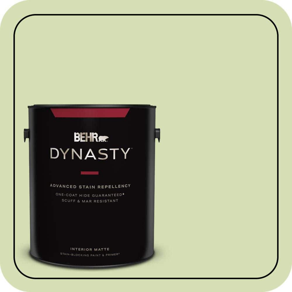 1 gal. #420C-3 Celery Bunch Matte Interior Stain-Blocking Paint & Primer