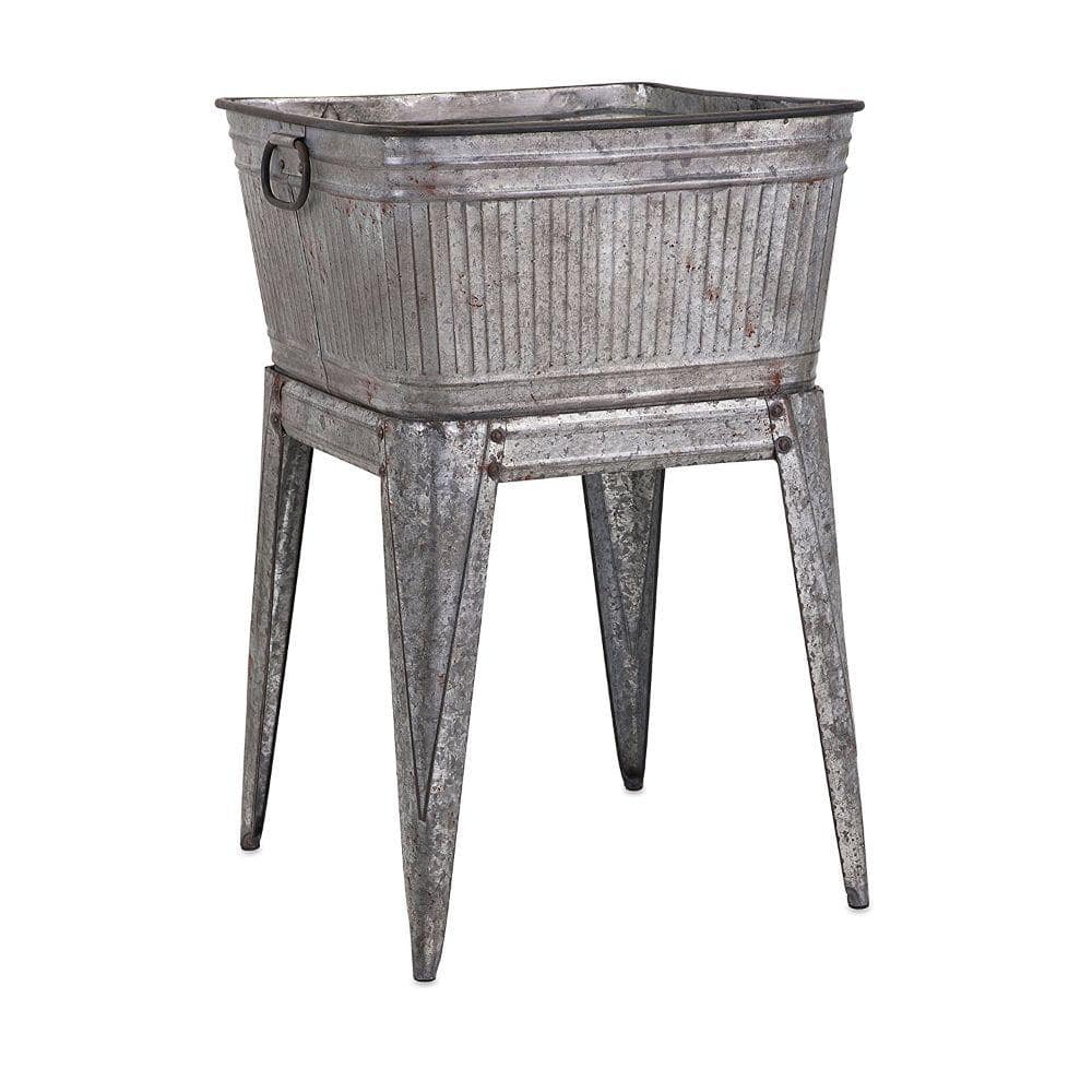 32 in. Gray Iron Multi-Functional Galvanized Metal Tub on Stand price history on PriceWatchPro