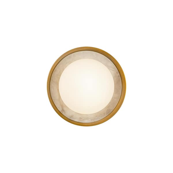 Alonso 8-in 1 Light 6-Watt Vintage Brass Integrated LED Vanity Light