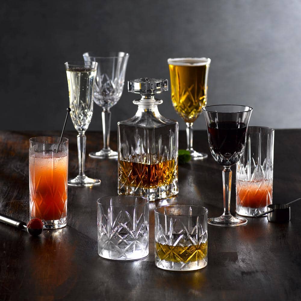 Maxwell Clear Crystal Cut Champagne Flute Set of Four