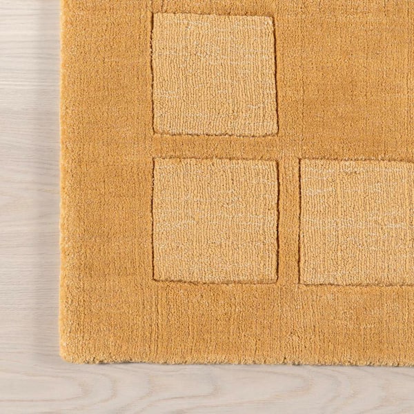 RUGS USA Petra High-Low Wool-Blend Golden Butter 8 ft. x 10