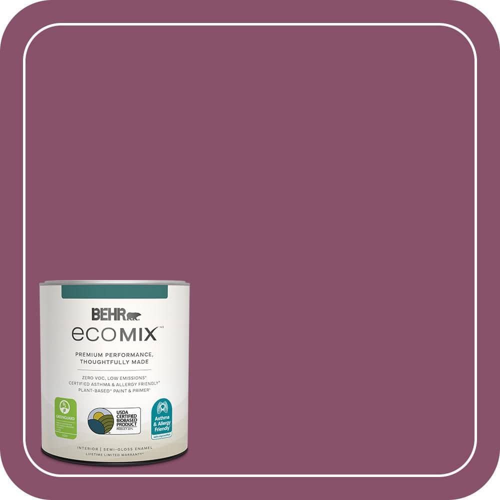 Collors Raspberry BEHR ECOMIX 1 qt. #M120-7 Raspberry Crush Semi-Gloss Enamel Plant-Based ...