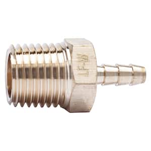 1/8 in. ID Hose Barb x 1/4 in. MIP Lead Free Brass Adapter Fitting (5-Pack)