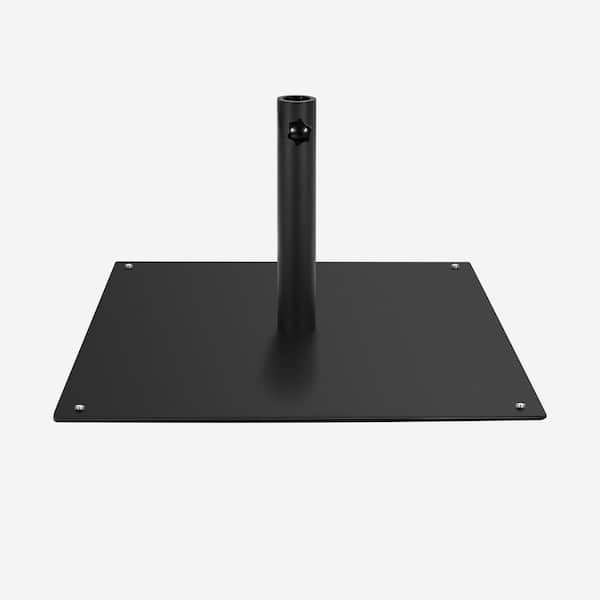 Costway 35 lbs. metal 20 in. Square Patio Umbrella Base Weighted 35 lbs. Outdoor Market Stand Footpads in Black