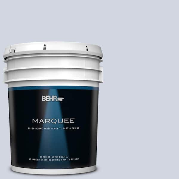 BEHR MARQUEE 5 gal. #PPU16-08 Hint of Violet Satin Enamel Exterior Paint & Primer