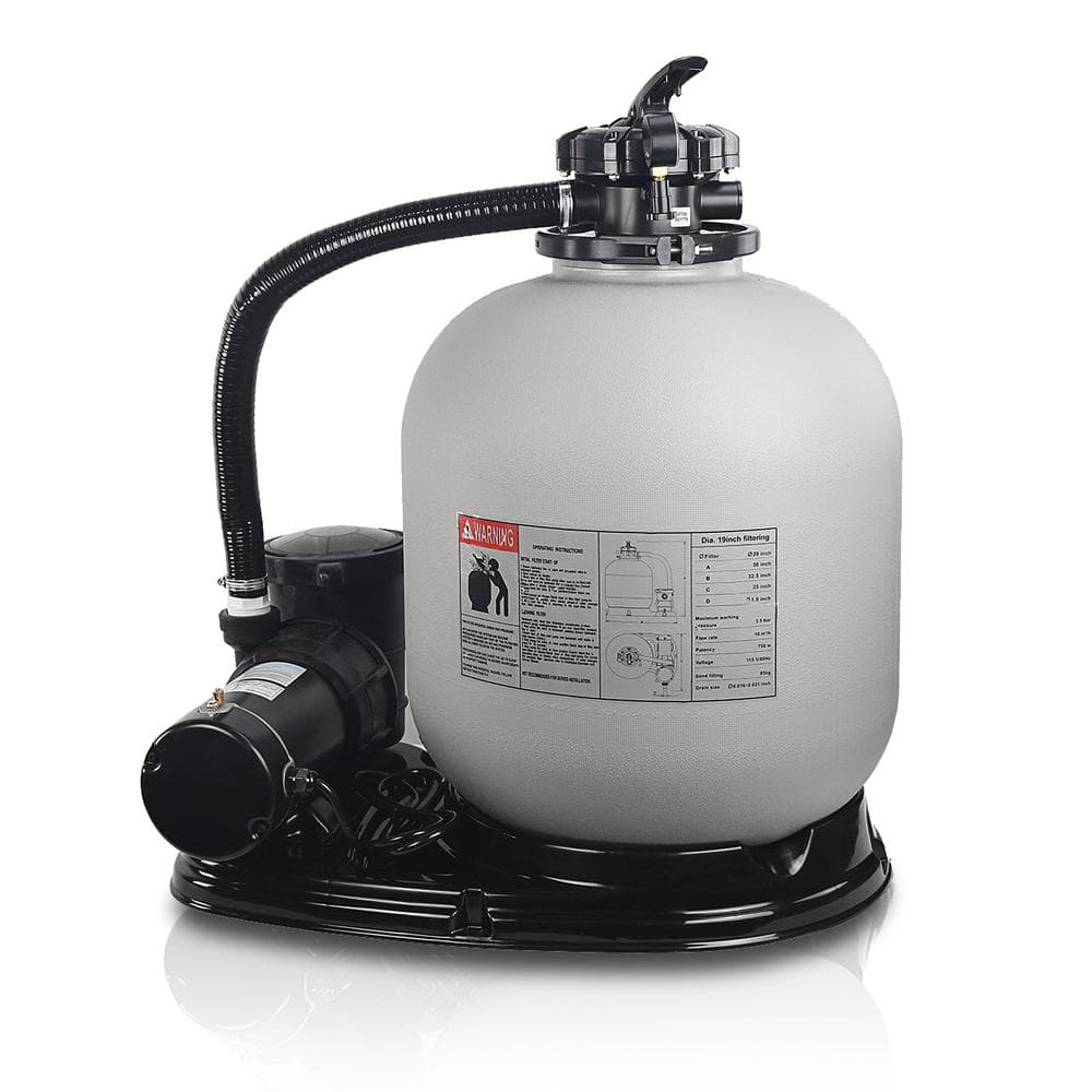 19 in. 2 sq. ft. Sand Filter System with 1.5 HP Swimming Pool Pump -  XtremepowerUS, 75112