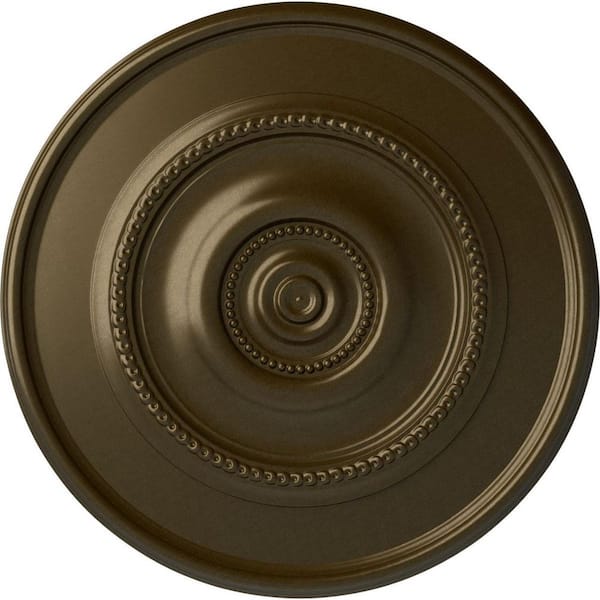 Ekena Millwork 24-3/8" x 1-1/8" Traditional Reece Urethane Ceiling (Fits Canopies upto 5-7/8")Brass
