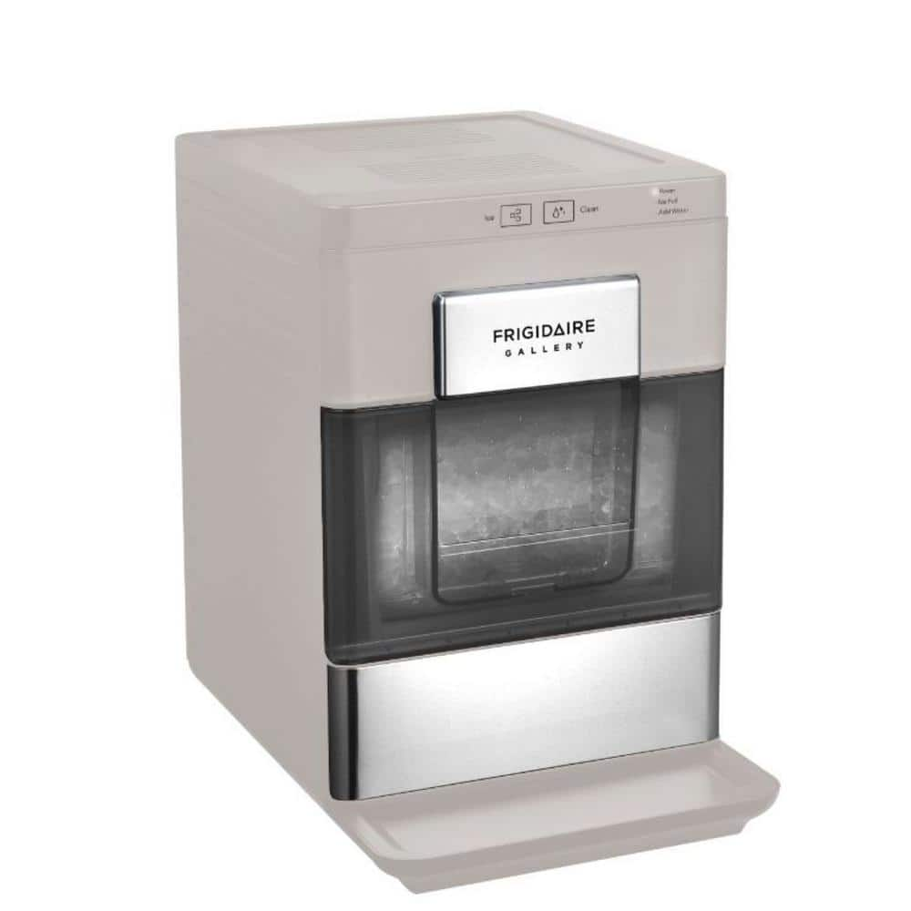 Frigidaire 11 in. 33 lb. Countertop Nugget Ice Maker with Touch Controls with Stainless Steel in Grey