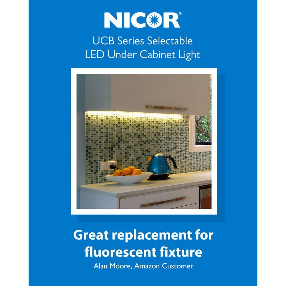 9-Inch White Adjustable LED Under Cabinet Light with Switch