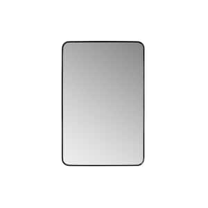 Mutriku 24 in. W x 36 in. H Metal Framed Rectangle Bathroom Vanity Mirror in Black