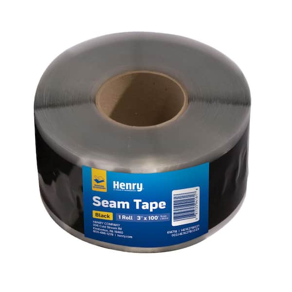 Henry Single-Ply Roofing Self-Adhering Seam Tape (Black) 3 in. x 100 ft. (25 sq. ft.)