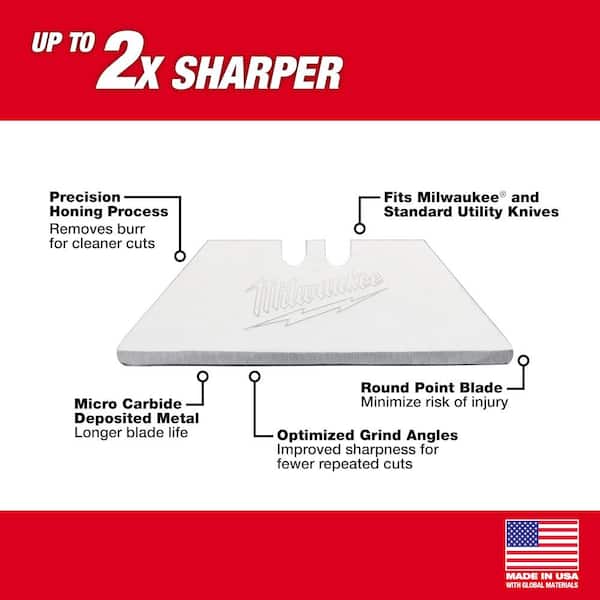 Carton Utility Knife Blades with Dispenser (50-Piece)