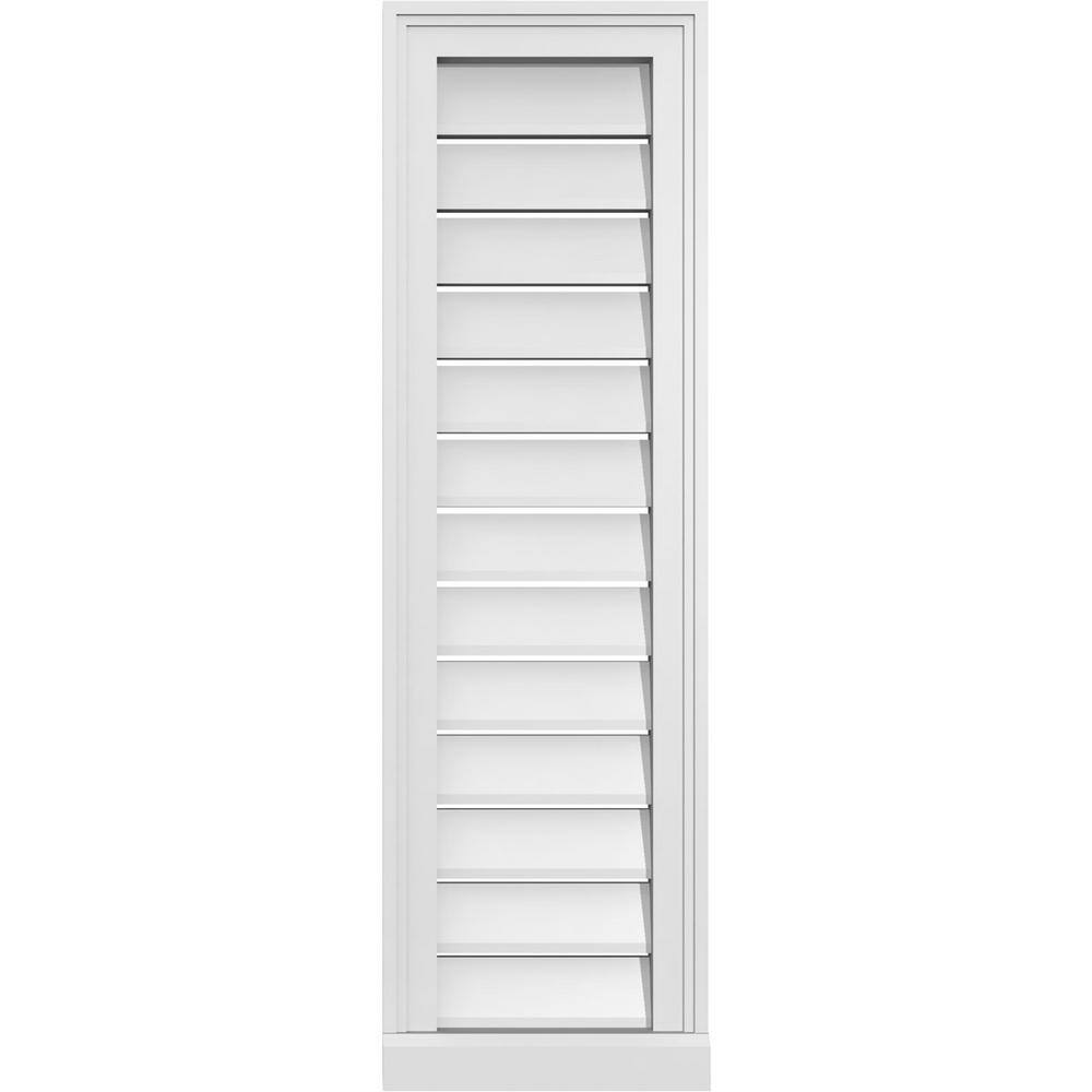 "12"" x 40"" Rectangular White PVC Paintable Gable Louver Vent Functional" price history on PriceWatchPro