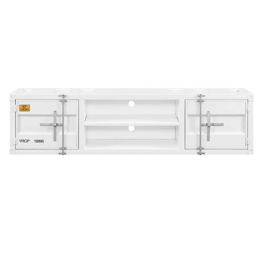 Acme Furniture Cargo 16 in. White TV Console Fits TV's up to 70 in. with  Shelf 91880 - The Home Depot