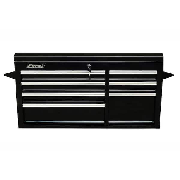 Excel 41 in. 7- Drawer Steel Top Chest, Black