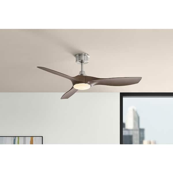 Bundle] Ceiling fan Kisa Deluxe BN Oak / Walnut with lights