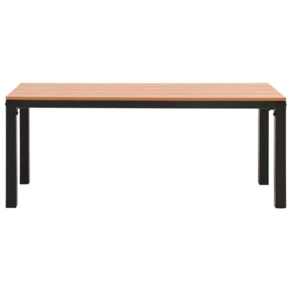 Brown 43.3 in. Metal and WPC Outdoor Bench price history on PriceWatchPro