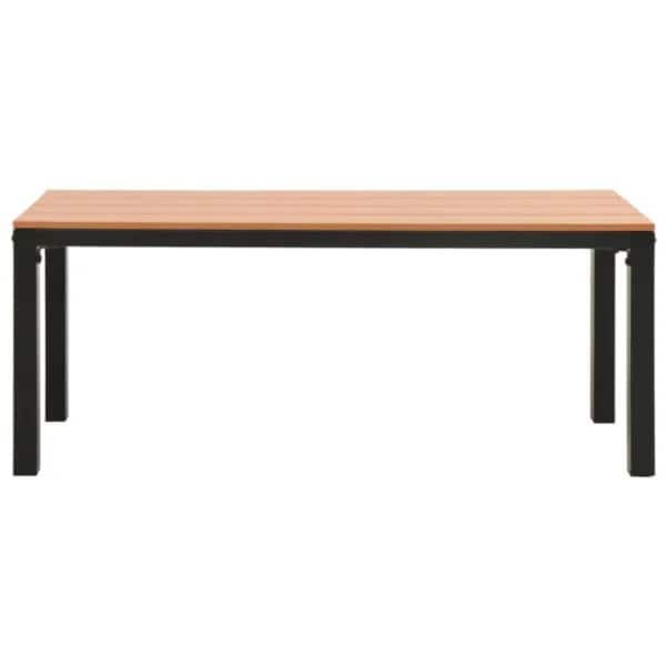 ITOPFOX Brown 43.3 in. Metal and WPC Outdoor Bench