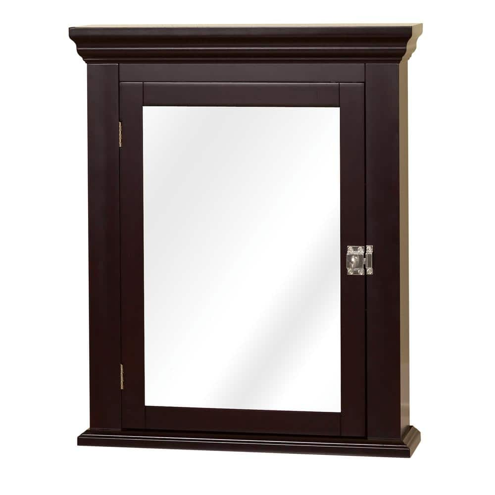 Zenith Early American 22-1/4 in. W x 27 in. H x 5-7/8 in. D Framed  Surface-Mount Bathroom Medicine Cabinet in White MC10WW - The Home Depot