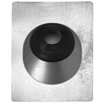 3 in. and 4 in. Adjustable Pipe Flashing with Galvanized Steel Base and Rubber Collar
