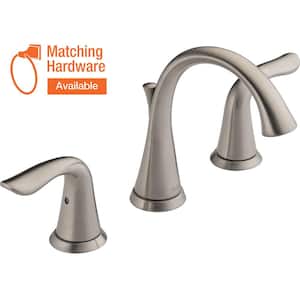 Lahara 8 in. Widespread 2-Handle Bathroom Faucet with Metal Drain Assembly in Stainless