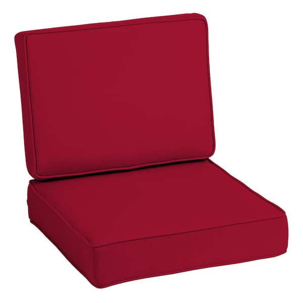 ARDEN ProFoam 24 in. x 24 in. Caliente Red 2-Piece Deep Seating Outdoor Lounge Chair Cushion