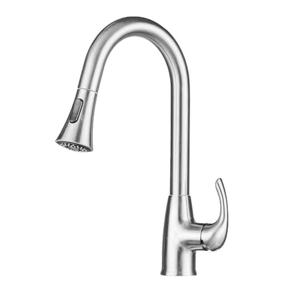 EZ-FLO Single-Handle Pull-Down Sprayer Kitchen Faucet in Brushed Nickel