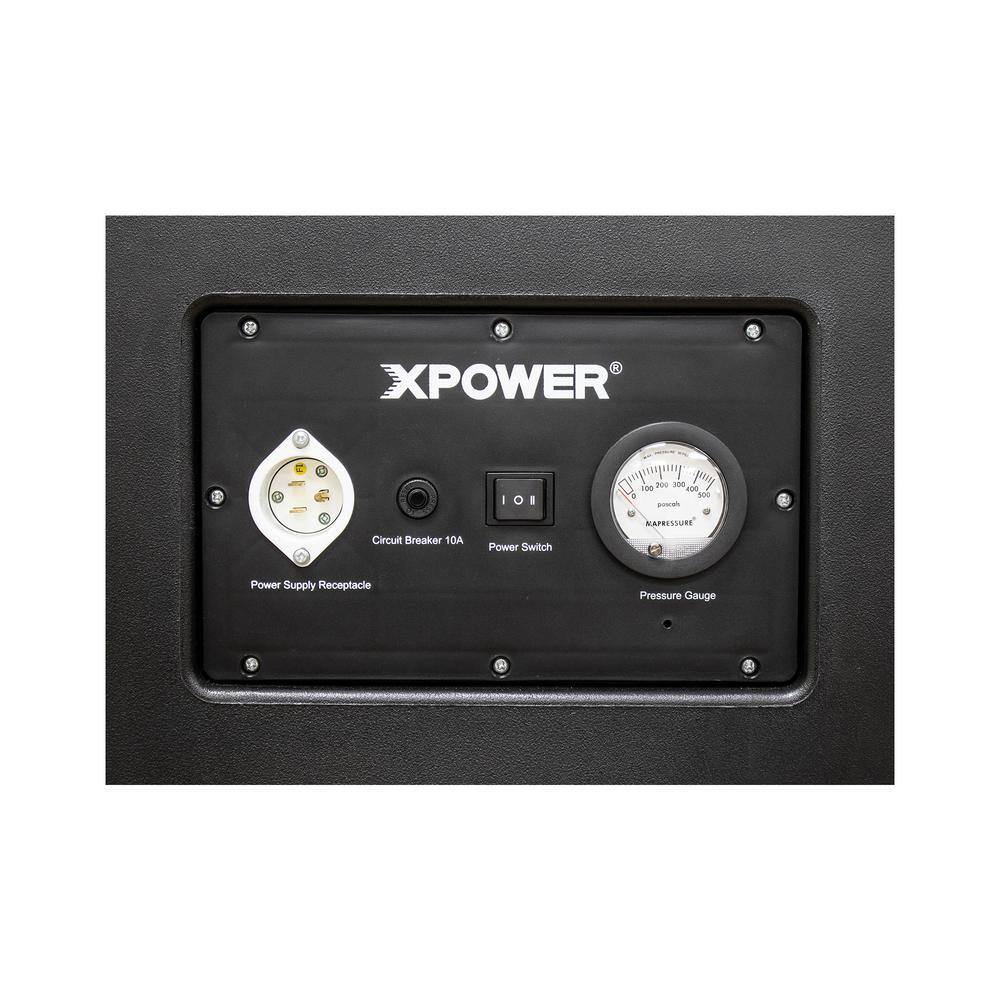 XPOWER Black Heavy-Duty Portable HEPA Air Filtration System