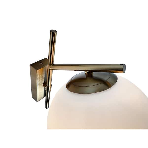 Brass Tube Wall Mounted Light Postmodern 1-Bulb Metal LED Sconce