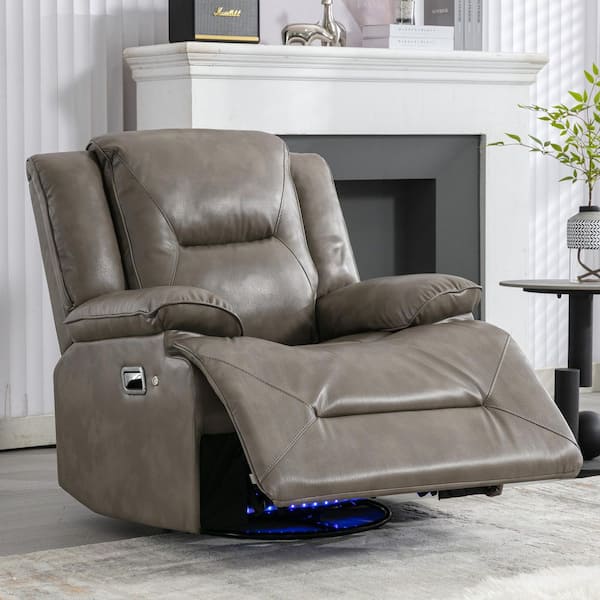 Boyel Living Yellow Brown Faux Leather Power Lift Recliner Chair with Power-Remote, Heat Massage and Heavy-Duty Motion Mechanism