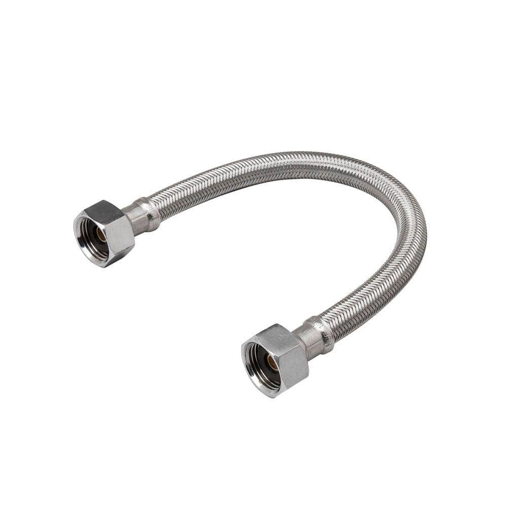 1 2 In FIP X 1 2 In FIP X 16 In Stainless Steel Braided Faucet   Stainless Steel Supply Lines 496 012 64 1000 