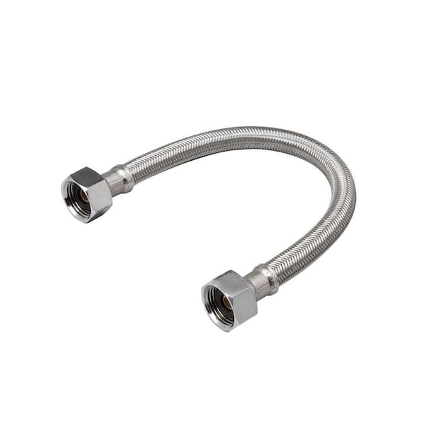 Unbranded 1/2 in. FIP x 1/2 in. FIP x 16 in. Stainless-Steel Braided Faucet Supply Line