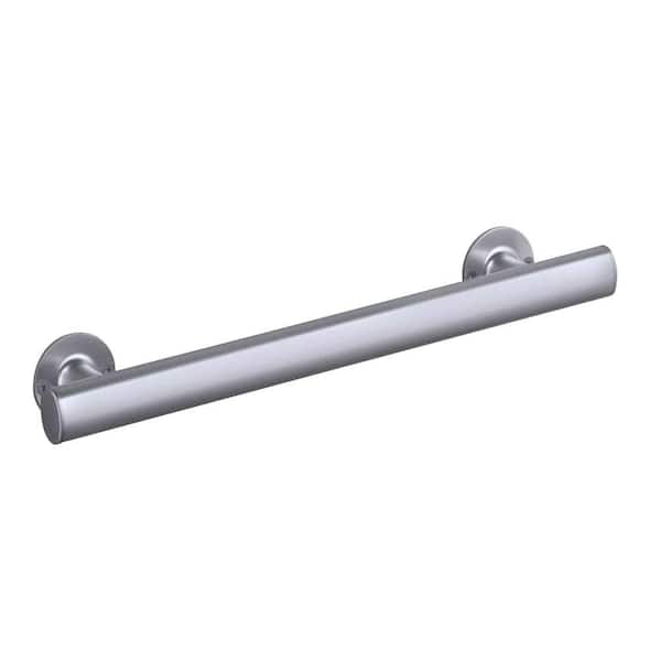 STERLING 18 in. x 1.5 in. Straight Bar with Narrow Grip in Matte Silver