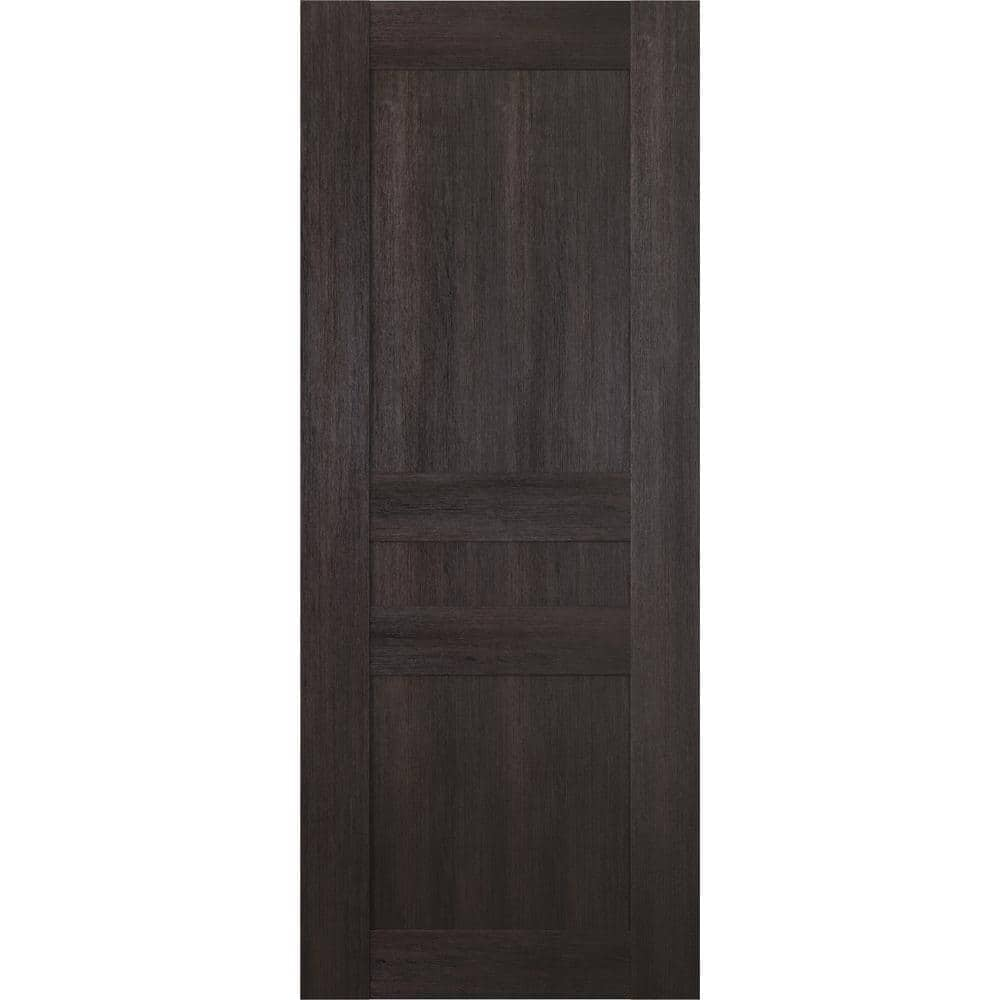 18 in. W x 80 in. H x 1-3/4 in. D 1-Panel Solid Core Vona Veralinga Oak Prefinished Wood Interior Door Slab -  Belldinni, 164068